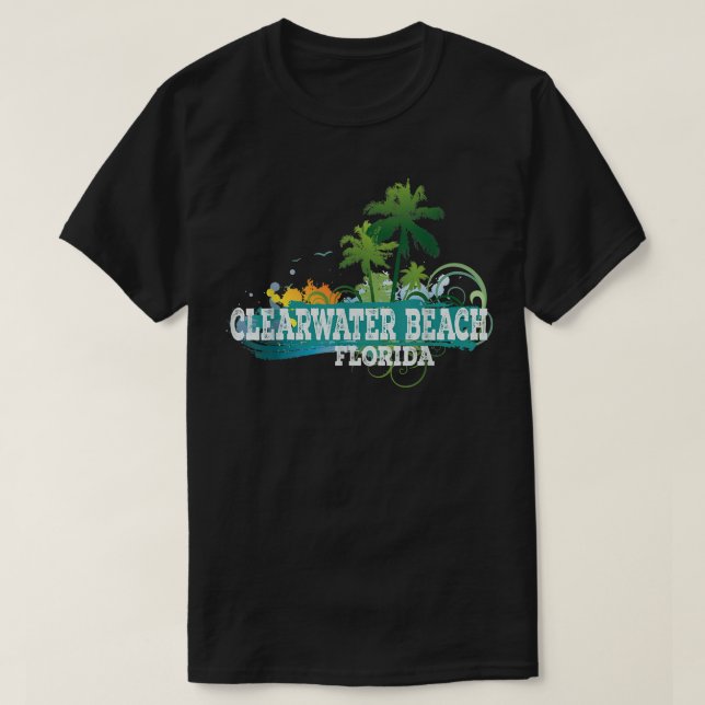 Clearwater Beach Florida  Summer Fun Vacation Tee  (Design Front)