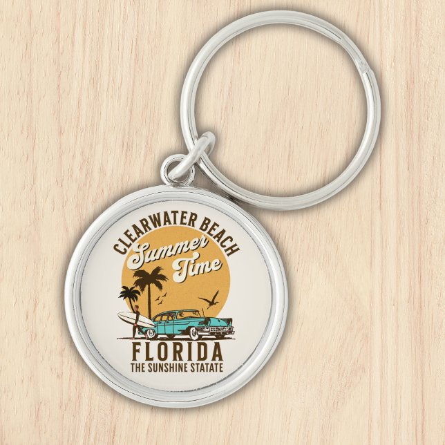 ClearWater Beach Florida Summer Time Key Ring (Creator Uploaded)