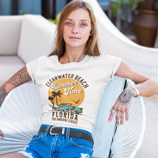 ClearWater Beach Florida Summer Time T-Shirt (Creator Uploaded)