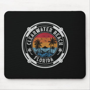 Clearwater Beach Florida Summer Vacation Vintage S Mouse Pad