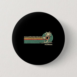 Clearwater Beach Florida Summer Vintage Family Vac 6 Cm Round Badge