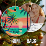 Clearwater Beach Florida Tropical Palm Tree 1950s Ceramic Tree Decoration<br><div class="desc">Clearwater beach Florida Sand Tropical Palm Trees Souvenirs. Clearwater beach Florida - Retro Tropical Palm Tree 60s Souvenirs Vintage design makes a great Christmas or Birthday gift for fans of Florida keys beach. The retro summer vibe design is a perfect gift for travel lovers and tropical destination fans. - You...</div>