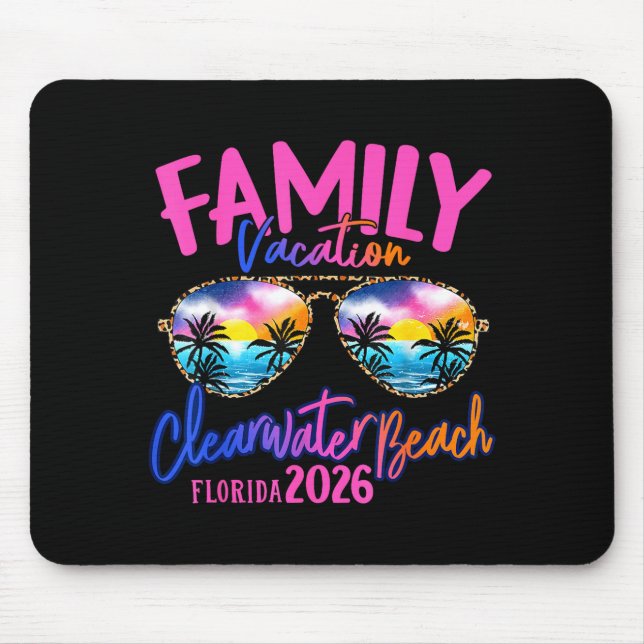 Clearwater Beach Florida Vacation 2026 Matching Fa Mouse Pad (Front)