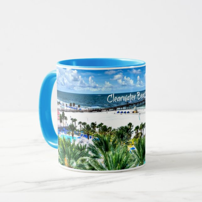 Clearwater Beach, Florida, vacation destination Mug (Front Left)