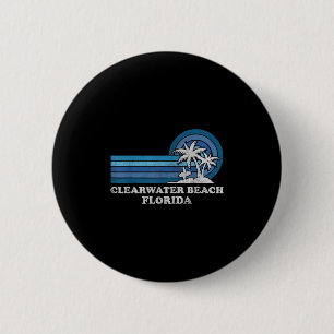 Clearwater Beach Florida Vintage Family Summer Vac 6 Cm Round Badge