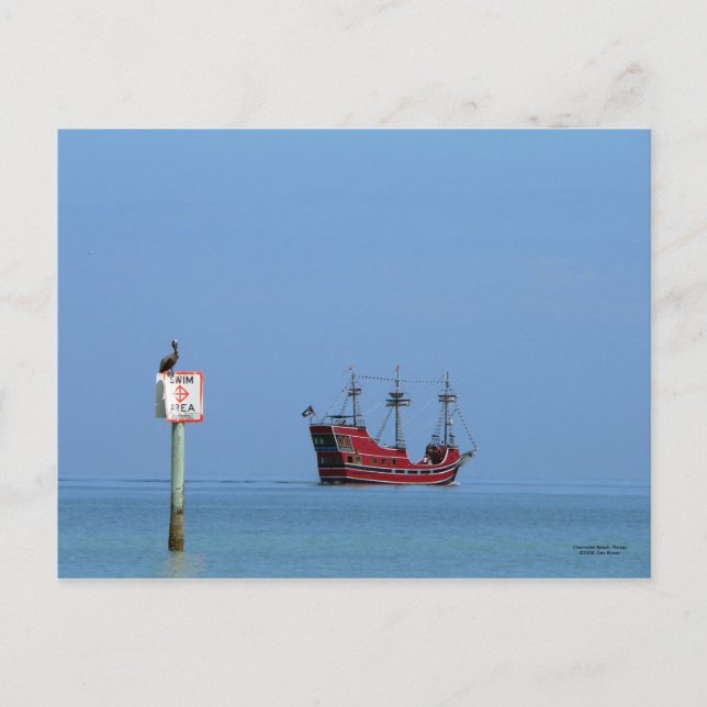 Clearwater Beach Pirate Cruise Postcard (Front)