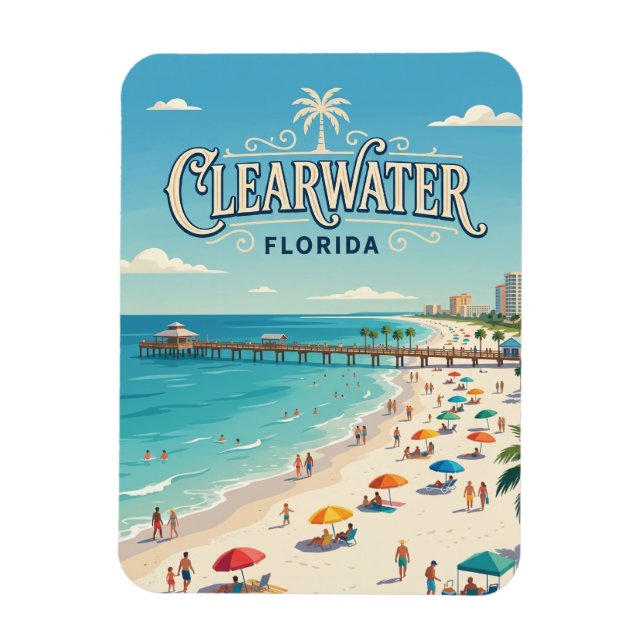 Clearwater Beach USA Magnet (Vertical)