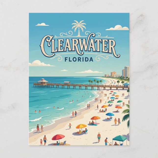Clearwater Beach USA Postcard (Front)