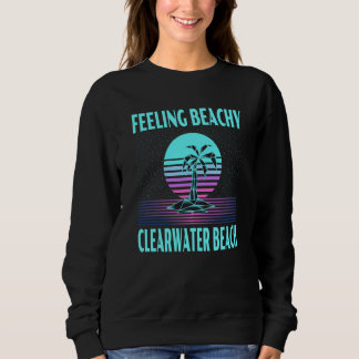 Clearwater Beach Vacation Cool Palm Tree Sweatshirt