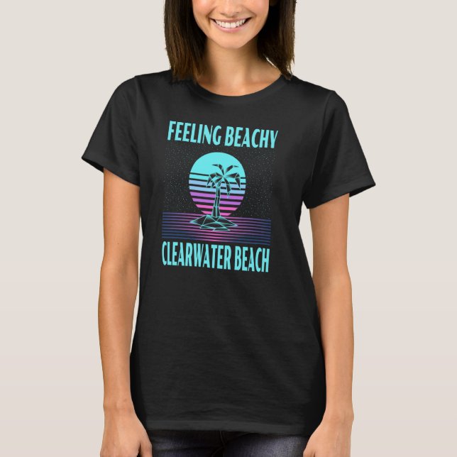 Clearwater Beach Vacation  Cool Palm Tree T-Shirt (Front)