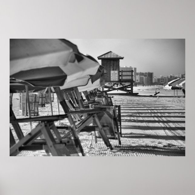 Clearwater Fl beach chairs Poster (Front)