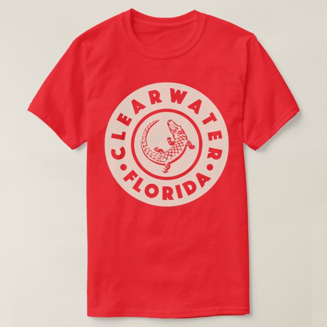 Clearwater Florida Circle Tan T-Shirt (Design Front)
