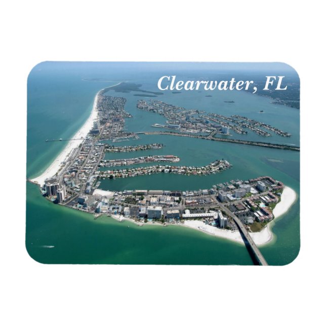 Clearwater Florida from above magnet (Horizontal)