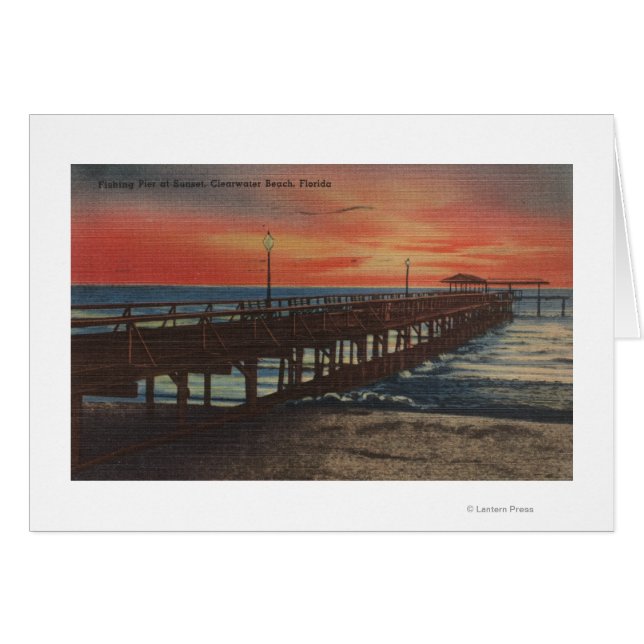 Clearwater, Florida - Sunset View of Fishing Pie (Front Horizontal)