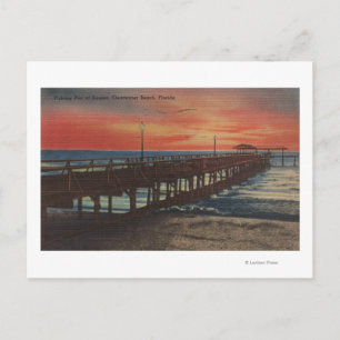 Clearwater, Florida - Sunset View of Fishing Pie Postcard