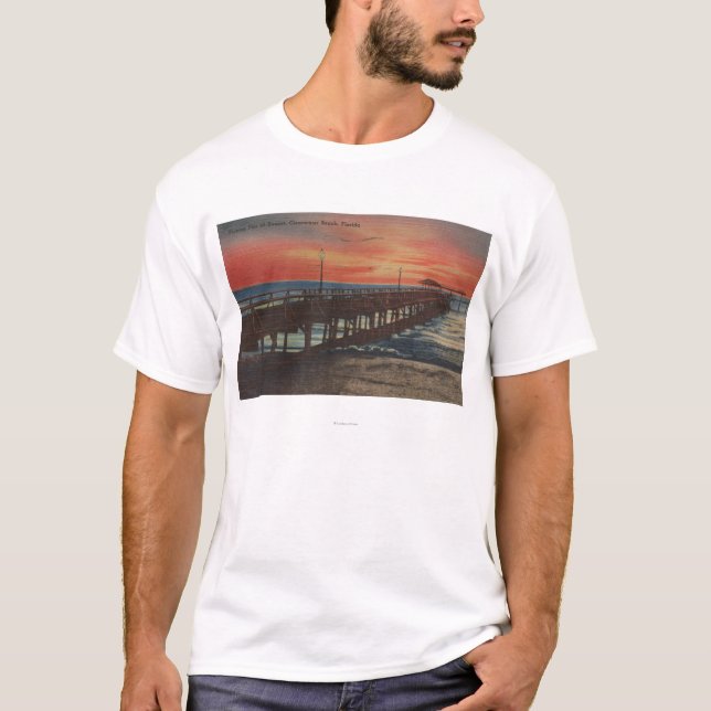 Clearwater, Florida - Sunset View of Fishing Pie T-Shirt (Front)