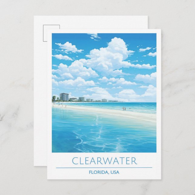 Clearwater Florida USA Spain Vintage Travel  Postcard (Front/Back)