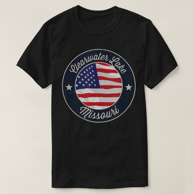 Clearwater Lake - Patriotic Missouri Souvenir T-Sh T-Shirt (Design Front)