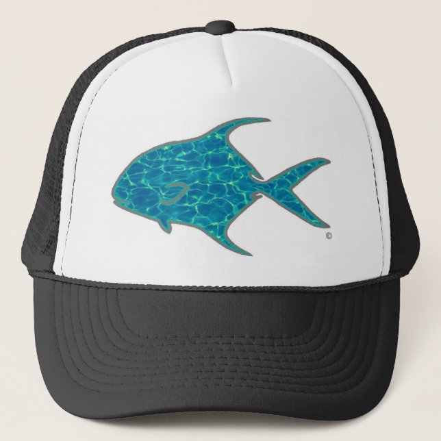 "Clearwater Permit" by Patternwear© Trucker Hat (Front)