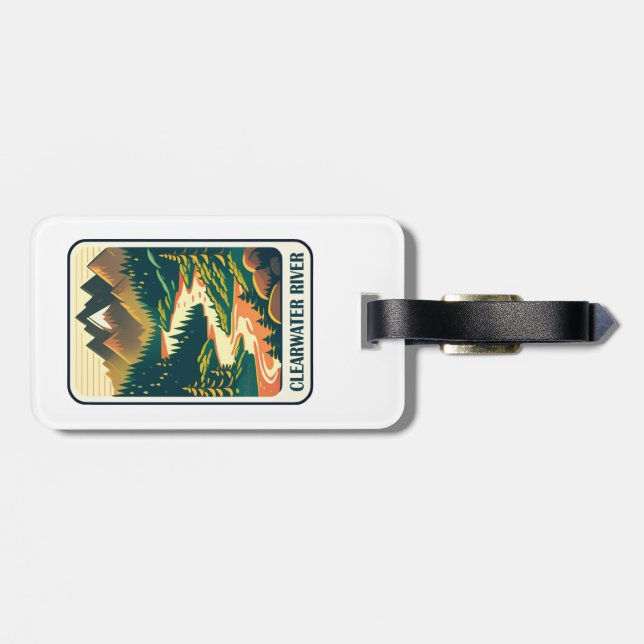 Clearwater River Idaho Colours Luggage Tag (Back Horizontal)