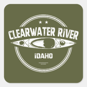 Clearwater River Idaho Kayaking Square Sticker
