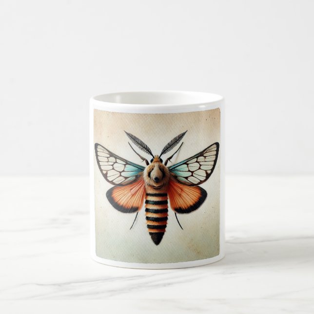 Clearwing Moth 160924IREF218 - Watercolor Coffee Mug (Center)