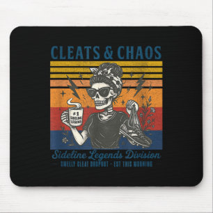 Cleats &amp; chaos skeleton soccer mum funny mouse pad