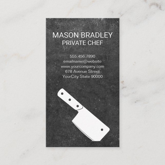 Cleaver Knife Business Card (Front)