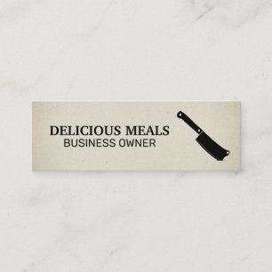 Cleaver Knife Icon Mini Business Card