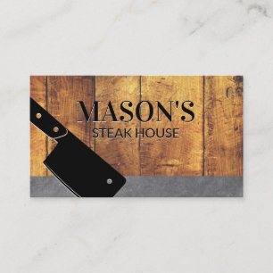 Cleaver   Wood and Slate Business Card