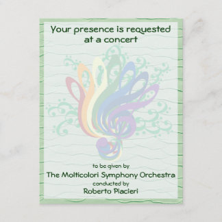 Clef Bouquet Concert Invitation