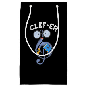 Clef-er Funny Music Pun Small Gift Bag