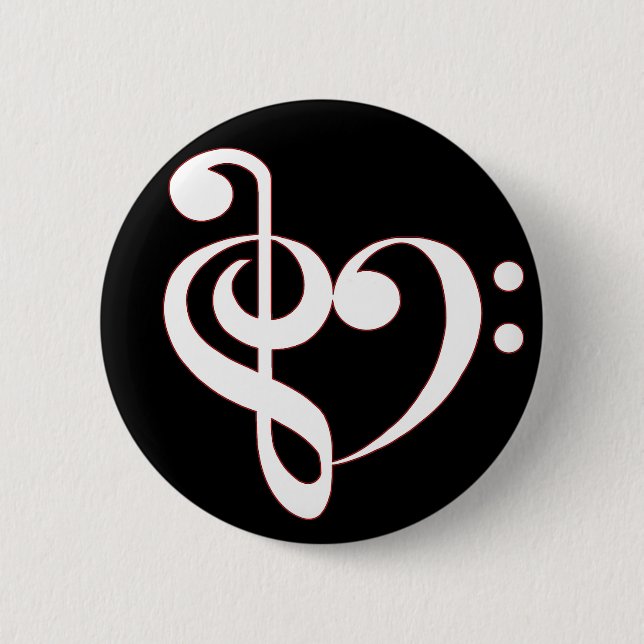 Clef Heart Button (Front)