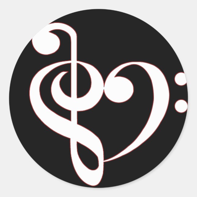Clef Heart Sticker (Front)