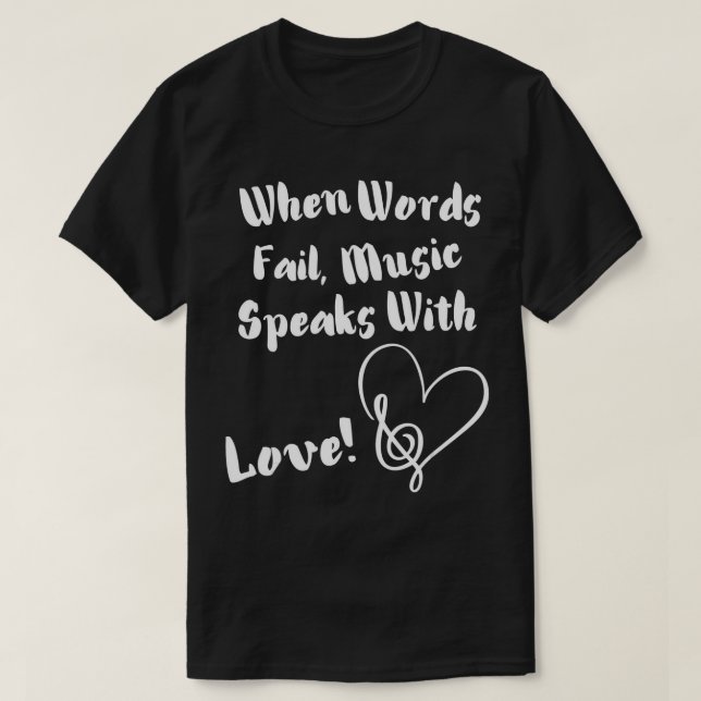 Clef Treble Heart Notes Music Teen Girl Women Musi T-Shirt (Design Front)