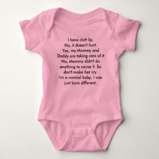 Cleft lip baby bodysuit