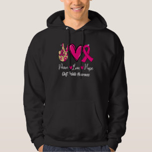 Cleft Palate Awareness Peace Love Hope Hot Pink Ri Hoodie