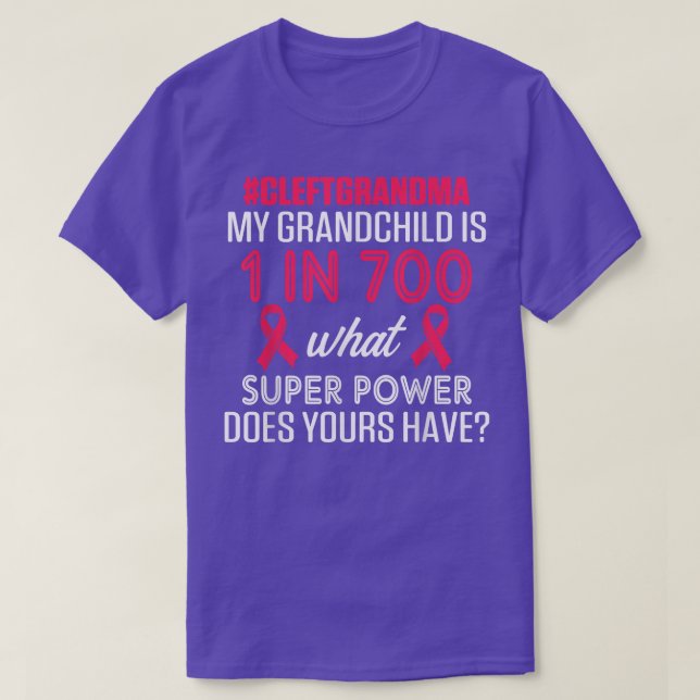 Cleft Palate Lip Grandma 700 Strong Awareness T-Sh T-Shirt (Design Front)