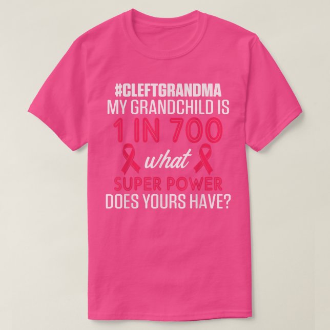 Cleft Palate Lip Grandma 700 Strong Awareness T-Sh T-Shirt (Design Front)