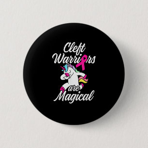 Cleft Palate Lip Warrior Unicorn Cleft Strong Awar 6 Cm Round Badge