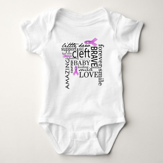 Cleft Words Baby Bodysuit (Front)