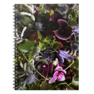 Clematis & Blue Floral Botanical Notebook