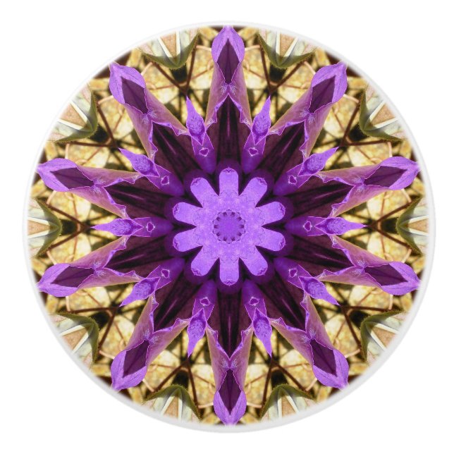 CLEMATIS CERAMIC KNOB (Front)