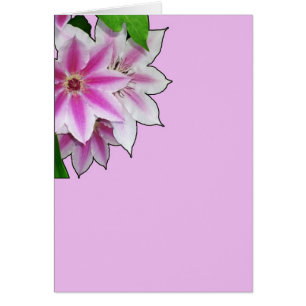 Clematis Flower Design On Lavender
