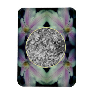 Clematis Flower Petals Abstract Add Your Photo Magnet