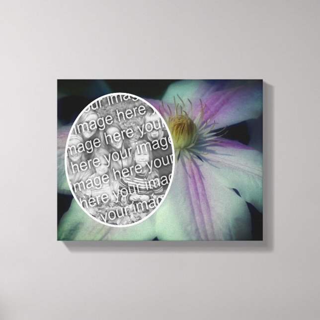 Clematis Flower Petals Create Your Own Photo Canvas Print (Front)