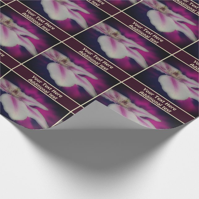 Clematis Flower Petals Personalised Wrapping Paper (Corner)