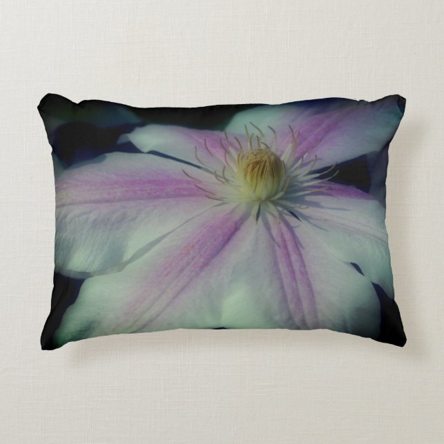 Clematis Flower Petals Up Close   Decorative Cushion (Front)