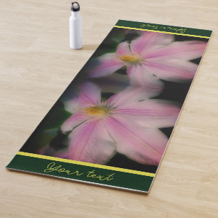Clematis Flower Petals Up Close Personalised Yoga Mat