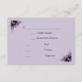 Clematis Flower rsvp card